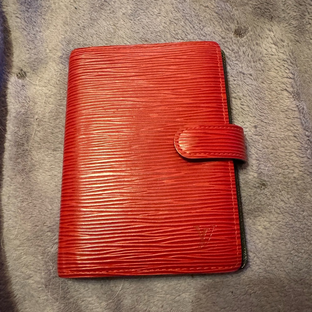 LOUIS VUITTON AGENDA PM RED EPI LEATHER FAIR CONDITION
